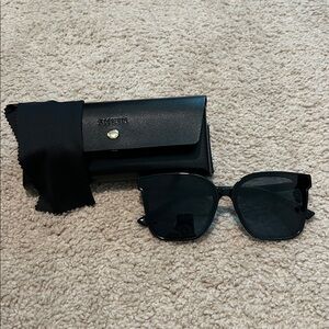 SHEIN Elegant Black Sunglasses with Case